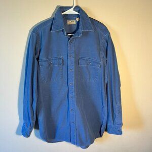 LL Bean Chamois Shirt - Size Large - Blue